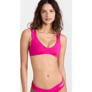 NWOT L*Space One Wave Reversible Bikini Top in Pink & Amber size M